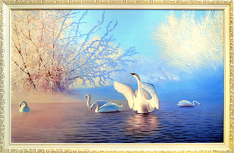 Картина «Лебеди. На рассвете»