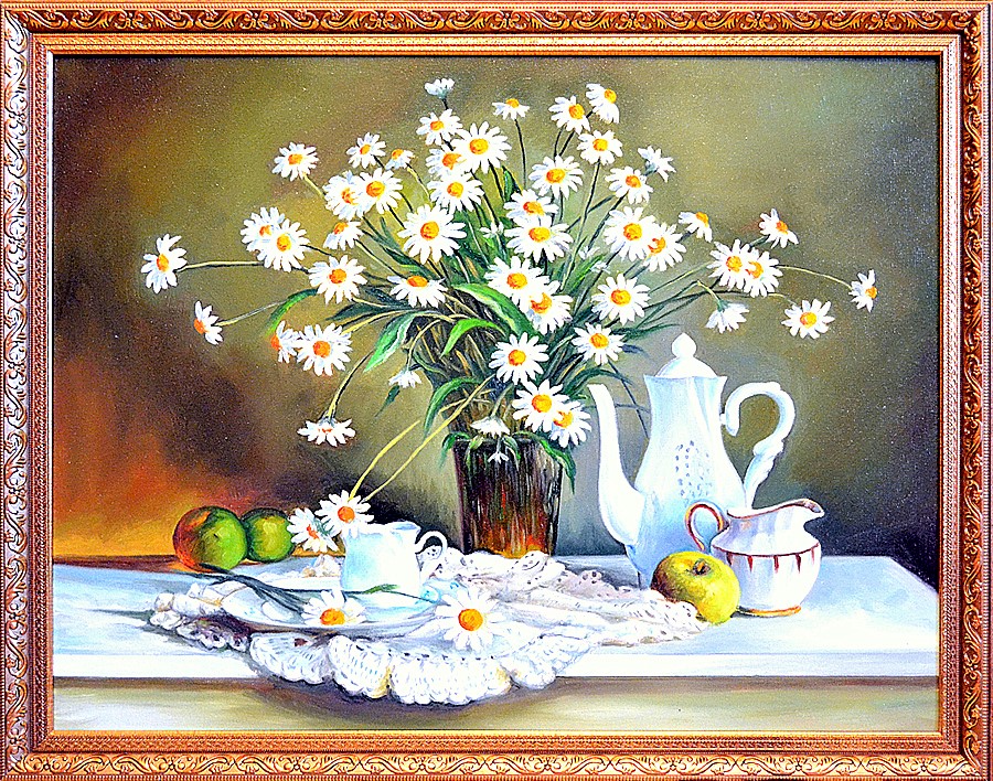 Картина «Цветы на столе»