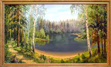 Картина «Лесное озеро»