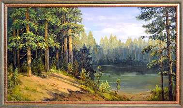 Картина «Озеро в лесу»