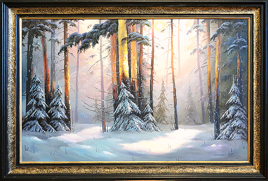 Картина «Зима в лесу»