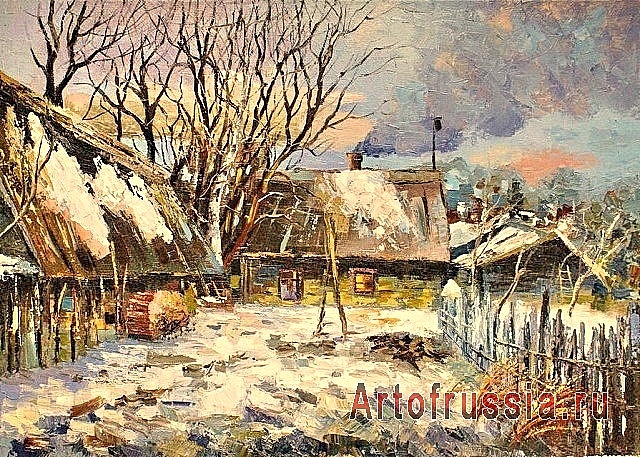 Картина по фото «Старое село»