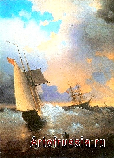 Картина И.Айвазовского «Парусник»