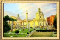 Картина: «Колонна Трояна и церковь Девы Марии», «Италия, Рим»